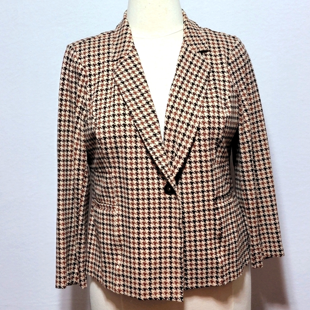Torrid Studio Double Knit HOUNDSTOOTH Blazer‎ SIZE 2 (2X) #821